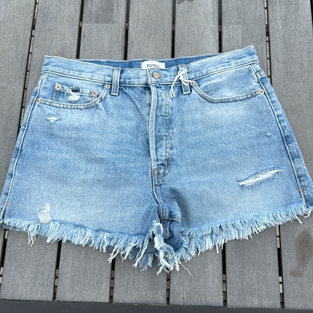 PISTOLA NOVA HIGH RISE CUT OFF SHORT - ALOE VINTAGE size 30